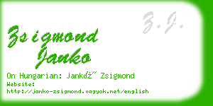 zsigmond janko business card